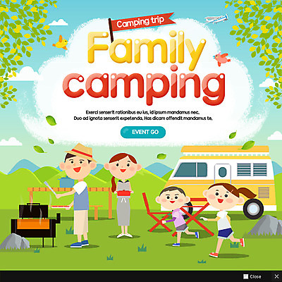PSD 템플릿 여자 남자 어린이 여행 웹템플릿 가족 가족여행 산 팝업 이벤트팝업 웹팝업 이벤트 여러명 성인 캠핑 캠핑장 캠핑카 바베큐그릴 이미지템플릿 다수 관계 자동차 레저 사람 그릴 바비큐 파일형식