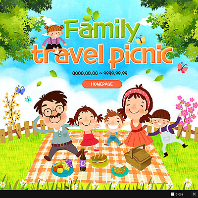 PSD 템플릿 여자 남자 꽃 어린이 여행 웹템플릿 나비 가족 가족여행 팝업 이벤트팝업 웹팝업 이벤트 여러명 성인 소풍 돗자리 도시락 피크닉용품 이미지템플릿 식물 음식 다수 곤충 관계 사람 야외활동 파일형식