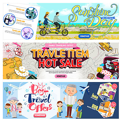 PSD 템플릿 배너 여자 노년 남자 어린이 해외여행 여행 웹템플릿 가족 가족여행 비행기 이벤트 여러명 성인 자전거 여행용품 이벤트배너 웹배너 이미지템플릿 해외 다수 관계 항공교통 대중교통 사람 바이크 오브젝트 파일형식
