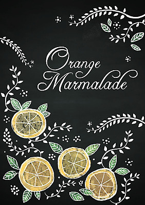 PSD 계절 백그라운드 오렌지 일러스트 나뭇잎 프레임 이벤트 사람없음 칠판 초크일러스트 초크아트 레터링 국내일러스트 잎 과일 그림 파일형식