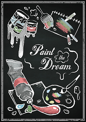 PSD 계절 백그라운드 일러스트 프레임 이벤트 사람없음 칠판 페인트 물감 미술도구 붓 팔레트 스케치북 크레파스 페인트붓 초크일러스트 초크아트 레터링 국내일러스트 학용품 오브젝트 그림 파일형식