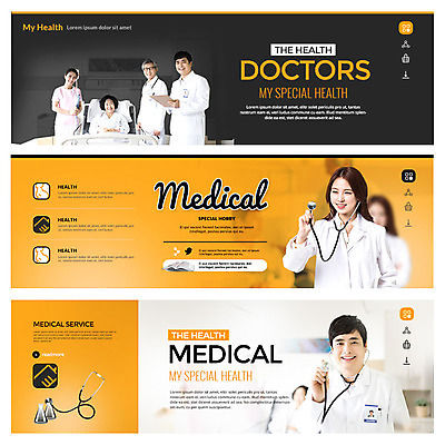 PSD 템플릿 배너 여자 노년 남자 웹템플릿 의학 청진기 건강 여러명 성인 한국인 환자 간호사 의사 실버 이벤트배너 웹배너 이미지템플릿 다수 의료기기 사람 동양인 의료진 파일형식