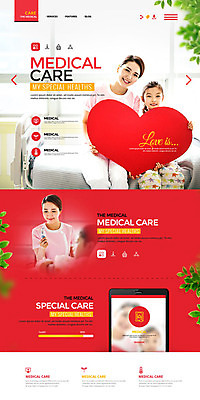 PSD 템플릿 여자 어린이 웹템플릿 의학 나뭇잎 건강 병원 여러명 성인 홈페이지 홈페이지시안 한국인 환자 간호사 랜딩페이지 이미지템플릿 다수 잎 사람 동양인 의료진 파일형식