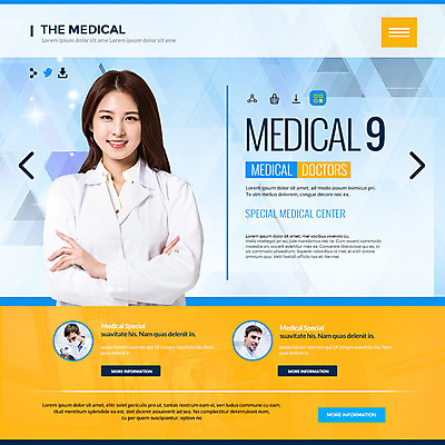 PSD 외국인 템플릿 여자 남자 웹템플릿 이벤트페이지 건강 병원 이벤트 성인 세명 한국인 의사 여의사 이미지템플릿 의학 사람 동양인 인종 의료진 페이지 파일형식