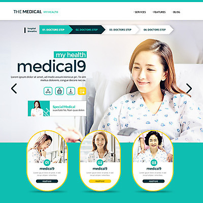 PSD 템플릿 여자 웹템플릿 의학 이벤트페이지 건강 병원 이벤트 여러명 성인 한국인 환자 간호사 의사 환자복 이미지템플릿 옷 다수 사람 동양인 의료진 페이지 파일형식