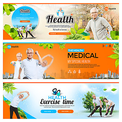 PSD 템플릿 배너 여자 노년 남자 어린이 웹템플릿 건강 여러명 성인 운동 운동기구 스트레칭 한국인 실버 이벤트배너 웹배너 이미지템플릿 다수 사람 동양인 헬스 파일형식