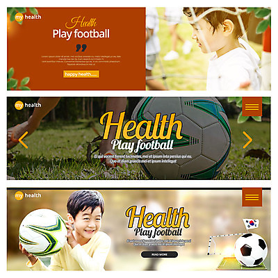 PSD 템플릿 배너 남자 어린이 웹템플릿 축구공 건강 두명 축구 한국인 태극기 골대 이벤트배너 웹배너 이미지템플릿 공 축구용품 사람 동양인 구기 국기 파일형식