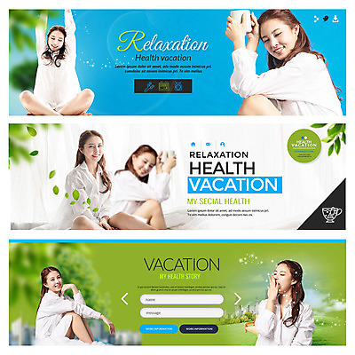 PSD 템플릿 배너 여자 웹템플릿 휴식 건강 여러명 성인 한국인 잠 기지개 이벤트배너 웹배너 이미지템플릿 다수 컨셉 모션 사람 동양인 파일형식