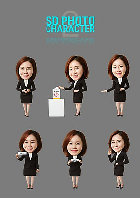 PSD 편집이미지 여자 스티커 정장 여러명 성인 세트 한국인 투표 선거 투표함 SD캐릭터 유권자 이미지편집 캐릭터 옷 다수 사람 동양인 민주주의 파일형식