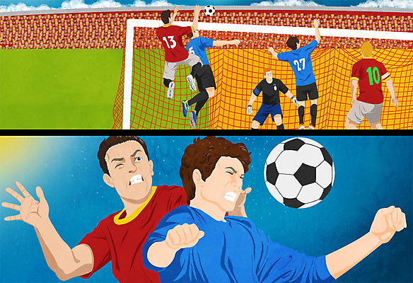 PSD 남자 일러스트 축구공 축구선수 여러명 성인 축구 축구장 만화 축구복 축구골대 축구경기 카툰스타일 축구게임 월드싸커 국내일러스트 스포츠 다수 공 축구용품 스포츠시설 운동선수 사람 경기 운동복 구기 게임 골대 파일형식