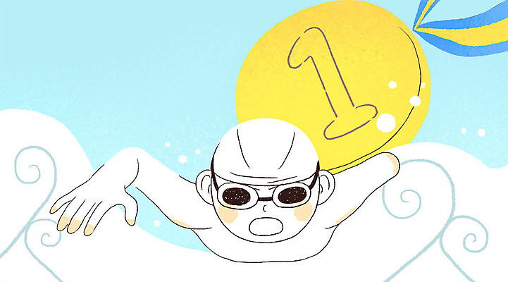 PSD 남자 스포츠 올림픽 일러스트 운동선수 한명 경기 성인 수영 희망 꿈 도전 장애인 감동 수영선수 금메달 수영모 패럴림픽 국내일러스트 1 감정 사람 수상스포츠 메달 수영용품 장애 파일형식