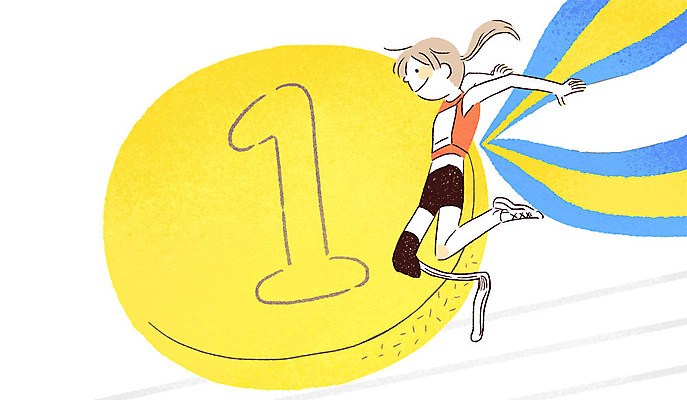 PSD 여자 스포츠 올림픽 일러스트 운동선수 한명 경기 성인 희망 꿈 도전 장애인 감동 금메달 멀리뛰기 패럴림픽 국내일러스트 1 감정 사람 메달 장애 파일형식