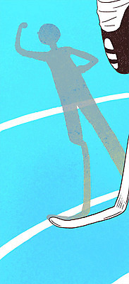 PSD 남자 스포츠 올림픽 일러스트 운동선수 그림자 한명 경기 성인 달리기 희망 꿈 도전 장애인 육상스포츠 감동 육상선수 패럴림픽 국내일러스트 1 감정 모션 사람 장애 파일형식