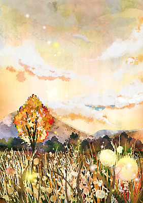 주간 PSD 나무 단풍 일러스트 산 풍경 초원 사람없음 야외 가을 계절백그라운드 가을배경 국내일러스트 자연요소 식물 계절 백그라운드 잎 파일형식 가을_계절