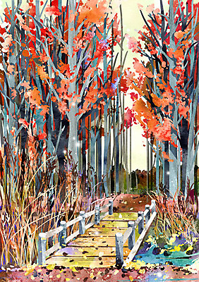 주간 PSD 나무 단풍 일러스트 풍경 사람없음 야외 강 가을 다리 숲 계절백그라운드 가을배경 국내일러스트 자연요소 식물 계절 백그라운드 잎 신체부위 파일형식 가을_계절