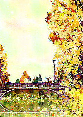 주간 PSD 나무 단풍 가로등 일러스트 풍경 사람없음 야외 강 가을 다리 계절백그라운드 가을배경 국내일러스트 자연요소 식물 계절 공공시설 백그라운드 잎 신체부위 파일형식 가을_계절