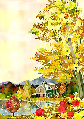 주간 PSD 나무 호수 단풍 일러스트 산 주택 풍경 사람없음 야외 가을 사과 계절백그라운드 가을배경 국내일러스트 자연요소 식물 계절 백그라운드 잎 과일 건물 파일형식 가을_계절