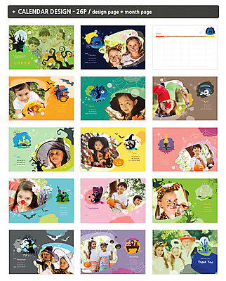 외국인 템플릿 여자 남자 ZIP 어린이 소녀 소년 여러명 할로윈 한국인 달력 잭오랜턴 탁상달력 인디자인 INDD 이미지템플릿 다수 사람 동양인 인종 파일형식