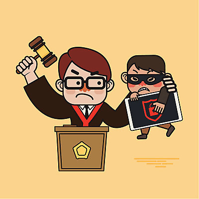 남자 일러스트 성인 두명 스마트폰 판사복 범죄 범죄인 판사 보안 법 의사봉 해킹 제헌절 국내일러스트 AI파일 안전 사람 핸드폰 스마트기기 가운 법률가 국경일 파일형식 벡터
