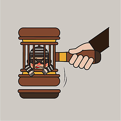 남자 일러스트 한명 성인 범죄 범죄인 감옥 법 의사봉 죄수복 국내일러스트 AI파일 1 옷 사람 파일형식 벡터