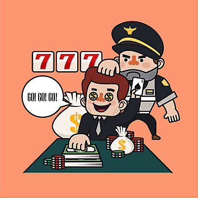 남자 일러스트 성인 두명 범죄 돈자루 포커칩 도박 경찰 범죄인 카지노 법 경찰복 불법 도박중독 국내일러스트 AI파일 직업 유니폼 돈 사람 포커 중독 파일형식 벡터