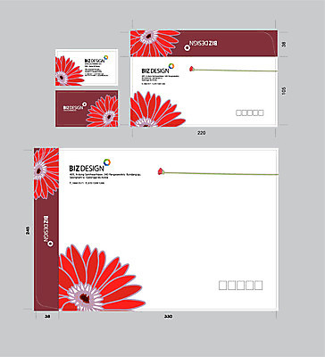 템플릿 꽃 명함 명함템플릿 서류봉투 편지봉투 사람없음 세트 패키지 봉투템플릿 우편봉투 비즈디자인 봉투디자인 이미지템플릿 AI파일 식물 봉투 편지 우편물 파일형식 벡터