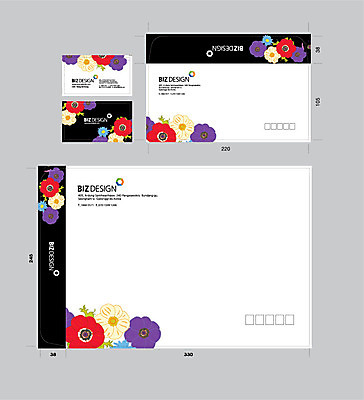 템플릿 꽃 명함 명함템플릿 서류봉투 편지봉투 사람없음 세트 패키지 봉투템플릿 우편봉투 비즈디자인 봉투디자인 이미지템플릿 AI파일 식물 봉투 편지 우편물 파일형식 벡터