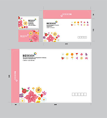 템플릿 꽃 명함 명함템플릿 서류봉투 편지봉투 사람없음 세트 패키지 봉투템플릿 우편봉투 비즈디자인 봉투디자인 이미지템플릿 AI파일 식물 봉투 편지 우편물 파일형식 벡터