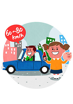 PSD 여자 남자 어린이 일러스트 자동차 성인 두명 운전 돼지저금통 절약 운전사 석유 교통안전 제한속도 금융의날 국내일러스트 직업 육상교통 컨셉 모션 안전 사람 저금통 속도 파일형식 법정기념일