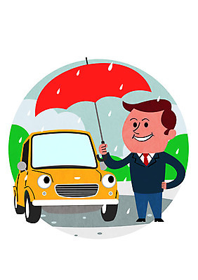PSD 남자 일러스트 우산 자동차 한명 성인 운전 비 운전사 교통안전 국내일러스트 자연요소 직업 1 육상교통 모션 날씨 안전 사람 파일형식