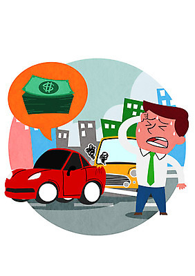 PSD 남자 도로 지폐 일러스트 자동차 한명 성인 운전 운전사 교통사고 스포츠카 교통안전 국내일러스트 직업 1 길 육상교통 돈 교통시설 모션 안전 사람 사건 파일형식