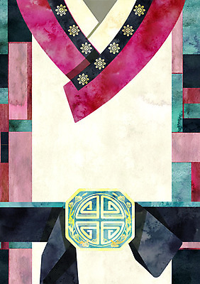 PSD 전통 일러스트 프레임 사람없음 감사카드 한복 초대장 옷고름 프레임일러스트 전통프레임 국내일러스트 카드프레임 한국전통 카드_감사 전통의상 파일형식