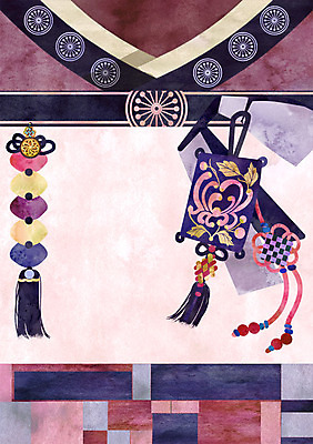 PSD 전통 일러스트 프레임 사람없음 감사카드 노리개 초대장 조각보 프레임일러스트 국내일러스트 카드프레임 카드_감사 전통소품 보자기_천 파일형식