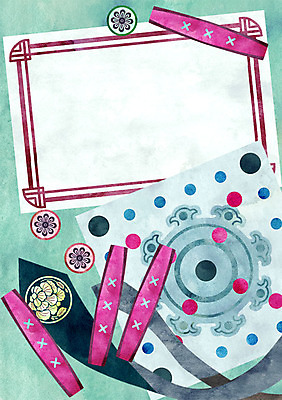 PSD 전통 일러스트 프레임 사람없음 감사카드 윷놀이 초대장 댕기 윷판 프레임일러스트 국내일러스트 카드프레임 카드_감사 전통놀이 파일형식