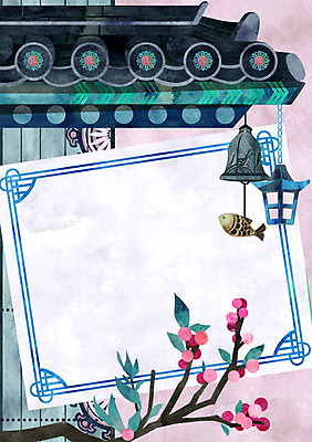 PSD 나무 전통 일러스트 프레임 사람없음 종 감사카드 초대장 전통문 기와지붕 프레임일러스트 국내일러스트 카드프레임 식물 지붕 카드_감사 기와 문 파일형식