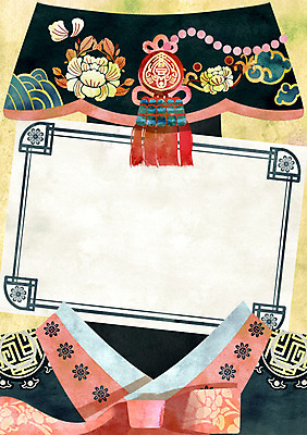 PSD 전통 일러스트 프레임 사람없음 감사카드 한복 초대장 아얌 프레임일러스트 전통프레임 국내일러스트 카드프레임 한국전통 카드_감사 전통소품 전통의상 파일형식