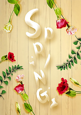 PSD 편집 편집이미지 알파벳 꽃 백그라운드 나뭇잎 사람없음 장미 봄 이미지편집 식물 영어 계절 잎 파일형식