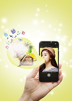 PSD 편집 편집이미지 여자 비행기 선물 한명 성인 스마트폰 쇼핑 야자수 여행가방 한국인 여행용품 의료성형뷰티 이미지편집 나무 1 여행 가방 항공교통 대중교통 사람 동양인 핸드폰 스마트기기 오브젝트 파일형식