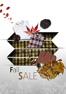 PSD 편집 편집이미지 단풍 셔츠 낙엽 서류가방 사람없음 쇼핑 세일 원두 가을 솔방울 이미지편집 계절 커피 상의 잎 가방 파일형식