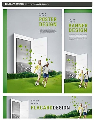 PSD 배너템플릿 여자 어린이교육 교육 가로배너 ZIP 포스터 세로배너 어린이 나뭇잎 잔디 두명 세트 달리기 문 한국인 현수막 쌍둥이 식물 템플릿 배너 잎 가족 모션 사람 동양인 가로 세로 파일형식
