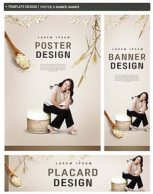 전신 PSD 우먼라이프 배너템플릿 여자 가로배너 ZIP 포스터 세로배너 40대 한명 앉기 성인 세트 화장 뷰티 숟가락 화장품 한국인 쌀 현수막 이삭 템플릿 1 라이프스타일 배너 중년 모션 곡류 수저 사람 동양인 가로 세로 파일형식
