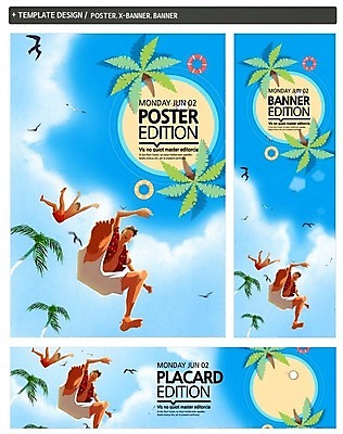 PSD 구름 배너템플릿 남자 가로배너 ZIP 포스터 세로배너 여행 갈매기 하늘 20대 성인 두명 여름휴가 바캉스 세트 야자수 점프 현수막 튜브 자연요소 나무 템플릿 배너 모션 조류 휴가 사람 청년 가로 세로 파일형식 여름_계절
