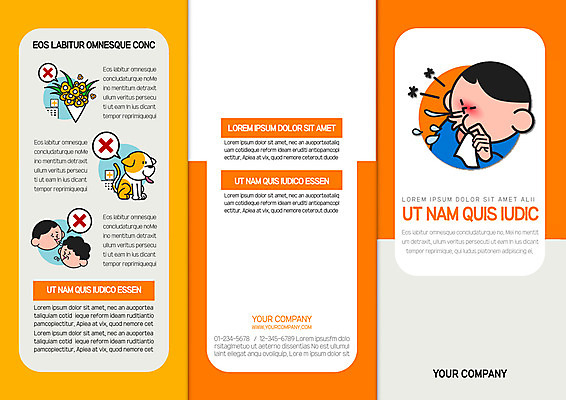 템플릿 표지디자인 북디자인 출판디자인 표지 리플렛 꽃다발 말풍선 북커버 3단접지 의학 팜플렛 세명 금지 개 X 감기 아니오 알레르기 재채기 이미지템플릿 AI파일 알파벳 꽃 포유류 사람 질병 파일형식 벡터