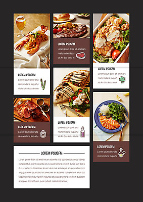 템플릿 접시 표지디자인 북디자인 출판디자인 내지 음식 리플렛 포크 와인잔 북커버 3단접지 서양음식 스테이크 팜플렛 사람없음 샐러드 바닷가재 치킨샐러드 케사디야 이미지템플릿 AI파일 식기 술잔 가재 파일형식 벡터