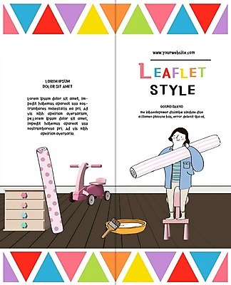 PSD 템플릿 표지디자인 북디자인 출판디자인 여자 표지 리플렛 2단접지 북커버 의자 한명 서기 들기 팜플렛 성인 인테리어 카펫 삼각형 페인트붓 협탁 DIY 네발자전거 이미지템플릿 도형 1 디자인 가구 모션 사람 취미 자전거 붓 파일형식