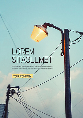 템플릿 표지 가로등 사람없음 프레젠테이션 문서템플릿 서식 레이아웃 문서 제안서 이미지템플릿 AI파일 공공시설 파일형식 벡터