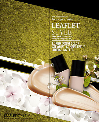 PSD 템플릿 표지디자인 북디자인 출판디자인 표지 꽃 리플렛 2단접지 북커버 팜플렛 사람없음 화장 뷰티 물방울 메이크업베이스 이미지템플릿 식물 화장품 파일형식