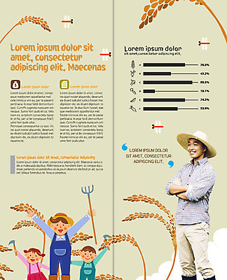 PSD 템플릿 표지디자인 북디자인 출판디자인 여자 남자 내지 어린이 리플렛 2단접지 북커버 그래프 팜플렛 여러명 성인 30대 팔짱 농사 한국인 벼 가을 농부 농기구 밀짚모자 고추잠자리 이미지템플릿 직업 모자_잡화 계절 다수 농업 모션 곡류 사람 동양인 장년 잠자리 파일형식