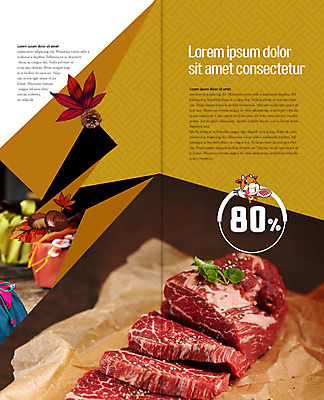 PSD 템플릿 표지디자인 북디자인 출판디자인 내지 리플렛 단풍 2단접지 북커버 식재료 생고기 팜플렛 사람없음 추석 소고기 한우 소캐릭터 이미지템플릿 명절 동물캐릭터 잎 육류 소 파일형식