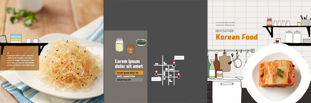 PSD 템플릿 접시 표지디자인 북디자인 출판디자인 표지 한식 음식 리플렛 북커버 3단접지 주방용품 반찬 선반 팜플렛 사람없음 주방 배추김치 약도 오징어채 이미지템플릿 식기 가구 생활용품 지도 김치 건어물 파일형식